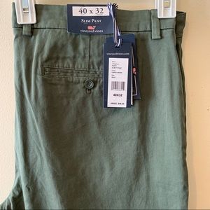 Vineyard Vines Slim Fit Pant in Cargo Green